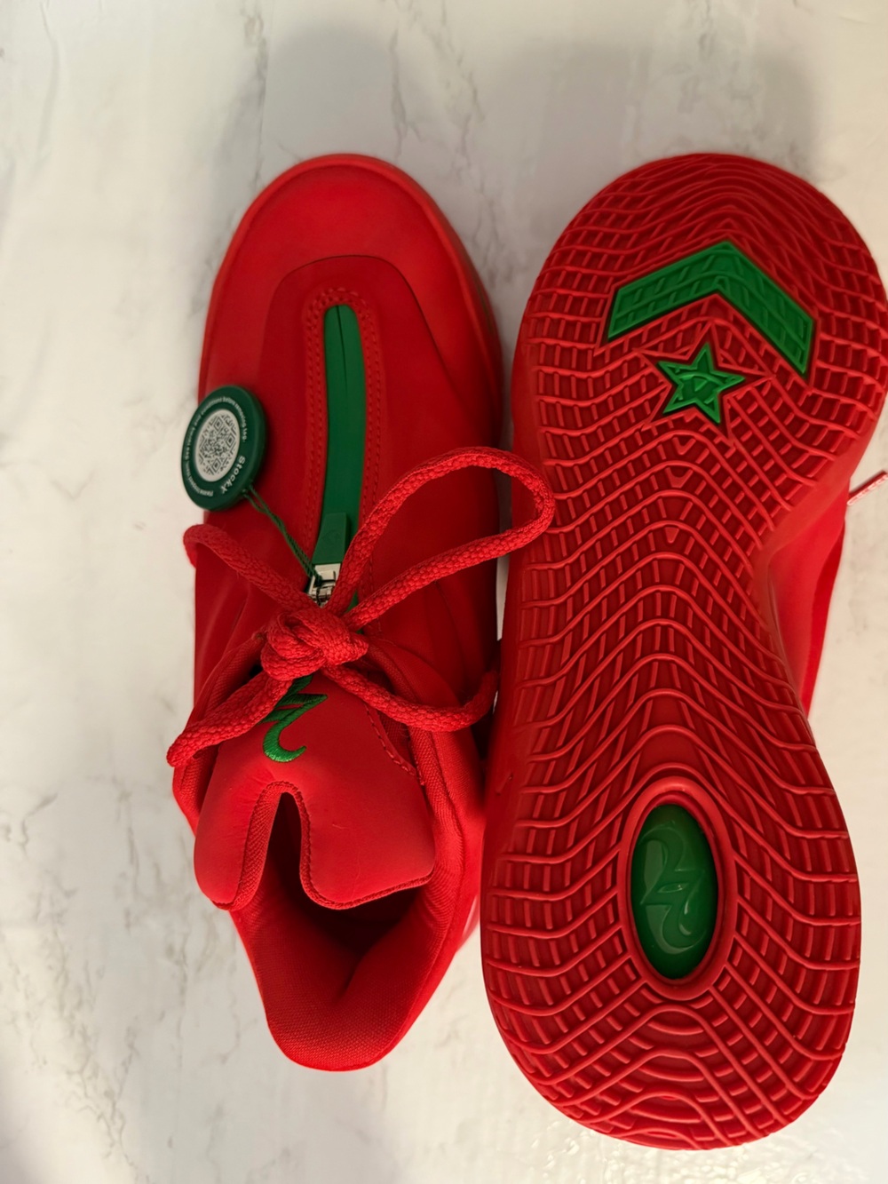 Men’s Red Zip-Front Performance Sneakers - Picture 8 of 8